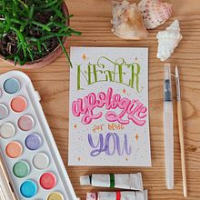 Mi Proyecto del curso: Lettering en acuarela a todo color. Un proyecto de Lettering, Pintura a la acuarela, H y lettering de Juanita RL - 18.01.2022