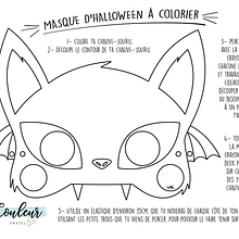 Masque chauve-souris à colorier, pour l'Halloween!. Children's Illustration, Creativit, Vector Illustration, Education, Traditional illustration, and Creating with Kids project by Lemka Lagueux - 01.19.2022