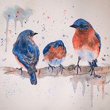 My project in Artistic Watercolor Techniques for Illustrating Birds course. Traditional illustration, Watercolor Painting, Realistic Drawing, and Naturalistic Illustration project by Michele Ledger - 01.17.2022