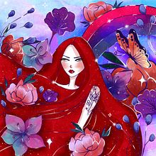My project in Fantasy Illustration in Your Own Style course. Projekt z dziedziny Trad, c, jna ilustracja,  R, sunek, Ilustracja c, frowa, Malowanie akwarelą i Teoria barw użytkownika Yura Aung - 17.01.2022