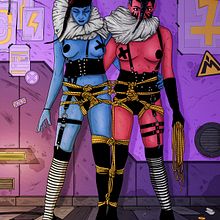 SIAMESE TWINS. Traditional illustration, Character Design, Digital Illustration, Drawing, Digital Drawing, and Comic project by Héctor Sánchez Azores - 01.22.2019