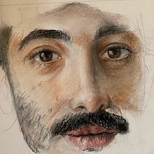 My project in Realistic Chalk Pastel Portraits course. Un progetto di Illustrazione tradizionale, Belle arti, Disegno, Disegno di ritratti e Disegno realistico di Marì Romano - 19.01.2022