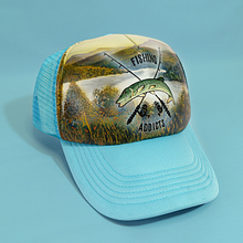 Gorra personalizada para fishing addicts  | Marcos Segan. Traditional illustration, Arts, Crafts, Street Art, Fine Arts, Artistic Drawing, Acr, and lic Painting project by Marcos López Ruiz - 12.15.2021