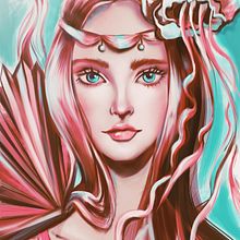 My project in Digital Fantasy Portraits with Photoshop course. Projekt z dziedziny Trad, c, jna ilustracja,  R, sunek, Ilustracja c, frowa, Portret, R, sunek c, frow, Malarstwo c i frowe użytkownika Aleksandra Kojevnikova - 16.01.2022