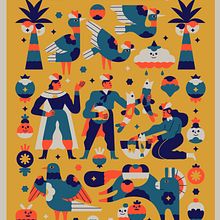 Día de Pesca. Traditional illustration, Design, Art Direction, and Fine Arts project by Profe - 01.21.2022
