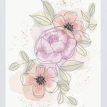 Peony digital sketch. Un progetto di Illustrazione tradizionale di sewingnikki - 28.12.2021
