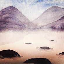 Mon projet du cours : Paysages atmosphériques à l'aquarelle. Projekt z dziedziny  Sztuki piękne,  Malarstwo i Malowanie akwarelą użytkownika mariepilloy - 21.01.2022