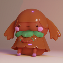 My project in Kawaii Character Creation in 3D with Blender  course. Traditional illustration, Character Design, Digital Illustration, 3D Modeling, and Manga project by Anna Spitz - 01.21.2022