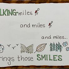 Walking - My very first project in Creative Doodling and Hand-Lettering for Beginners course. Traditional illustration, Lettering, Drawing, H, and Lettering project by Gorel Speed - 01.21.2022