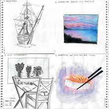 Mon projet du cours : Esquisse quotidienne pour une inspiration créative. Un progetto di Illustrazione tradizionale, Bozzetti, Creatività, Disegno e Sketchbook di mina_inverse - 22.01.2022