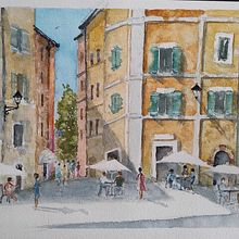 Mój projekt z kursu: Techniki malowania współczesnych pejzaży miejskich akwarelami. Un projet de Peinture , et Aquarelle de Jolanta Zdanowicz - 22.01.2022