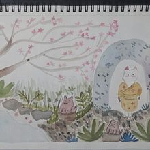 Mi Proyecto del curso: Ilustración en acuarela con influencia japonesa Ein Projekt aus dem Bereich Traditionelle Illustration, Zeichnung und Aquarellmalerei von Andreina - 23.01.2022