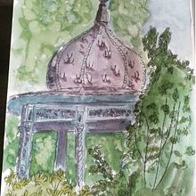 Painting outdoors. Un projet de Aquarelle , et Dessin de Oriane Ligonniere - 22.05.2019