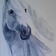 Mijn project van de cursus: Expressieve dierlijke portretten in aquarel. Traditional illustration, Watercolor Painting, Realistic Drawing, and Naturalistic Illustration project by Mariet van de Waarsenburg - 01.23.2022