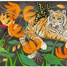 Tiger Lilies 2022. Projekt z dziedziny Trad, c, jna ilustracja, R, sunek ołówkiem,  Projektowanie plakatów, Ilustracja c, frowa i Projektowanie postaci użytkownika Kara Skye - 18.01.2022