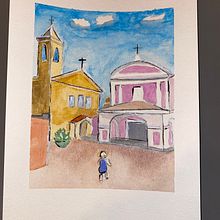 Mijn project van de cursus: Een reisschetsboekje maken met aquarel. Projekt z dziedziny Trad, c, jna ilustracja, Malowanie akwarelą,  R, sunek architektoniczn i Sketchbook użytkownika willeke_franssen - 23.01.2022