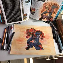 Acuarelas y acrílicos- hobgoblin cómic. Projekt z dziedziny Trad, c i jna ilustracja użytkownika Diana Ysabel - 24.01.2022