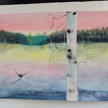 My project in Atmospheric Landscapes in Watercolor  course. Pintura em aquarela, e Pintura projeto de Leanne Keegan - 24.01.2022