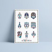 Caretas de Sargadelos Ein Projekt aus dem Bereich Design, Traditionelle Illustration und Grafikdesign von eluguina - 24.01.2022