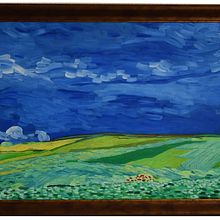 Wheatfield under a Stormy Sky (after Van Gogh). Un proyecto de Pintura al óleo de Florian Clemente - 24.01.2022