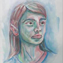 My project in Artistic Portrait with Watercolors course. Projekt z dziedziny  Sztuki piękne,  Malarstwo, Malowanie akwarelą i Portret użytkownika Juliana Buglia - 24.01.2022