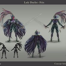 Lady Duelist Fein. Un projet de Illustration traditionnelle, Art conceptuel, Création de costumes , et Conception de personnages de Nick Linehan - 20.03.2020