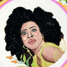 Meu projeto do curso: Criação de retratos bordados com aquarela. Un progetto di Pittura, Pittura ad acquerello, Ricamo e Textile Design di Taynara Menezes - 20.01.2022