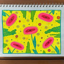 My Project for Botanical Patterns in a Sketchbook: Conquer the Blank Page Course. Un proyecto de Ilustración tradicional, Pattern Design, Ilustración botánica y Sketchbook de Hazal Kamisli - 23.01.2022