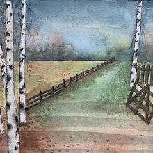 My project in Atmospheric Landscapes in Watercolor  course. Fine Arts, Painting, and Watercolor Painting project by Marlena Czarnacka - 01.24.2022