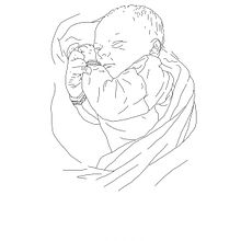 Newborn illustration. Un proyecto de Ilustración tradicional, Ilustración infantil y Dibujo de Retrato de Karolina Frątczak - 24.01.2022