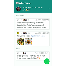 "WhentsApp" - per il corso "Introduzione al design UI". Design, Design interativo, Web Design, Mobile Design, e Design de apps projeto de Francesco Lombardo - 30.01.2022