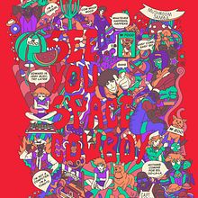 Cowboy Bebop - Meu projeto do curso: Ilustração vetorial com estilo doodles. Un progetto di Illustrazione tradizionale, Illustrazione vettoriale e Illustrazione digitale di Alif Fagundes - 25.01.2022