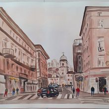 My project in Urban Landscapes in Watercolor course. Un proyecto de Bellas Artes, Pintura a la acuarela e Ilustración arquitectónica de Jasna Bogunović - 24.01.2022