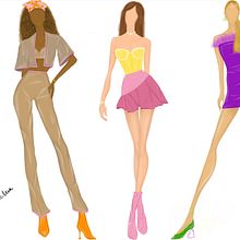 Primavera/ estate 2022. Een project van Traditionele illustratie,  Schetsen,  Modeontwerp, Digitale tekening y Mode-illustratie van aan1234 - 25.01.2022