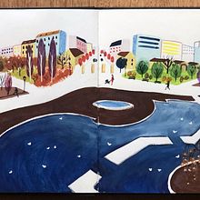 Mon projet du cours : Sketchbook de peintures à la gouache. Un progetto di Illustrazione tradizionale, Bozzetti, Disegno, Illustrazione architettonica, Sketchbook e Pittura gouache di mina_inverse - 26.01.2022
