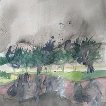 Meu projeto do curso: Paisagens naturais em aquarela. Un progetto di Belle arti, Pittura e Pittura ad acquerello di Camila Reis - 26.01.2022