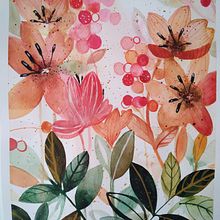 My project in Artistic Floral Watercolor: Connect with Nature course. Un proyecto de Ilustración tradicional, Pintura, Pintura a la acuarela e Ilustración botánica de jasna_kulas07 - 27.01.2022