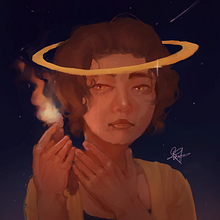 Mi Proyecto del curso: Retratos digitales de fantasía con Photoshop. Projekt z dziedziny Trad, c, jna ilustracja,  R, sunek, Ilustracja c, frowa, Portret, R, sunek c, frow, Malarstwo c i frowe użytkownika brenda_palomeque - 27.01.2022