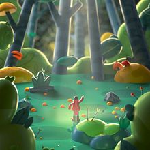 Sleeping Forest. Traditional illustration, 3D, Digital Illustration, and 3D Modeling project by dnico - 01.27.2022
