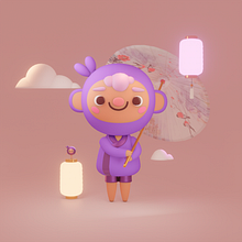 My cute ninja. Un proyecto de Ilustración tradicional, Diseño de personajes, Ilustración digital, Modelado 3D y Manga de iredavila - 27.01.2022