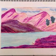 Mi Proyecto del curso: Dibujo de paisajes con pasteles grasos: juega con la luz . Projekt z dziedziny Trad, c, jna ilustracja,  Sztuki piękne, R, sunek ołówkiem,  R, sunek,  R, sunek art, st i czn użytkownika safdieruth - 28.01.2022