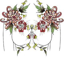My twist on Creating a Botanical Tattoo Design✨💐. Traditional illustration, Digital Illustration, Tattoo Design, and Botanical Illustration project by jajainks - 01.27.2022