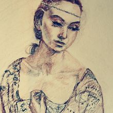 Ritratto rinascimentale. Traditional illustration project by Mariella Bonaccorso - 01.28.2022