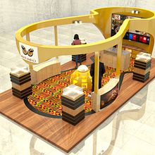 Exhibition stand BODJE SANDALS project . Interior Architecture project by Mossalah ALOU - 01.28.2022