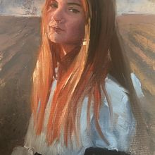 My project in Contemporary Oil Portraiture course. Traditional illustration, Fine Arts, Painting, and Oil Painting project by Zuzana Baranová - 01.29.2022