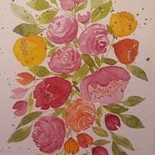 Acuarela Floral: Hermosa naturaleza. Projekt z dziedziny Trad, c, jna ilustracja,  Malarstwo, Malowanie akwarelą, R i sunek botaniczn użytkownika Rommy Stock Contesse - 27.01.2022