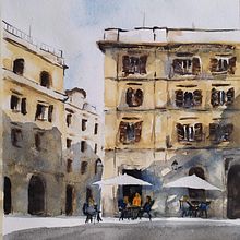 Il mio progetto del corso: Tecniche moderne di acquerello paesaggistico. Un projet de Peinture , et Aquarelle de marialongo75 - 29.01.2022