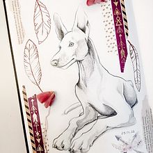 Mon projet du cours : Illustration d’animaux : représentez la faune sur un sketchbook. Projekt z dziedziny Trad, c, jna ilustracja, Sketchbook, Ilustracja naturalist, czna i  Kolaż użytkownika Fanelie Rosier - 29.01.2022