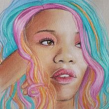 My project in Illustration with Pastel and Coloured Pencils course. Ilustração tradicional, Artes plásticas, Desenho a lápis, Desenho, Desenho de retrato, Desenho realista, e Desenho artístico projeto de Daniela Rioux - 26.01.2022