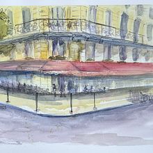 Beginner! project in Architectural Sketching with Watercolor and Ink course. Sketching, Drawing, Watercolor Painting, Architectural Illustration, Sketchbook & Ink Illustration project by robyn2022 - 01.28.2022